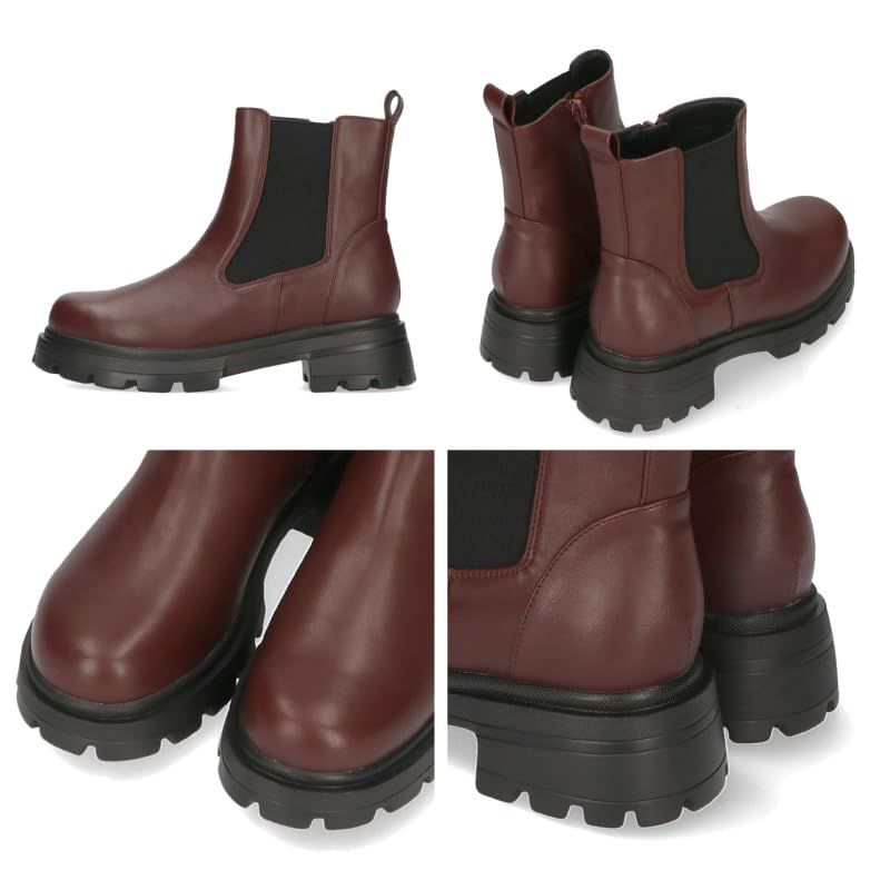  オリエンタルトラフィック ショートブーツ サイドゴア 軽量ソール サイドファスナー 厚底 スタイルアップ ラウンドトゥ 41414 BLACK その他 フェイスケア