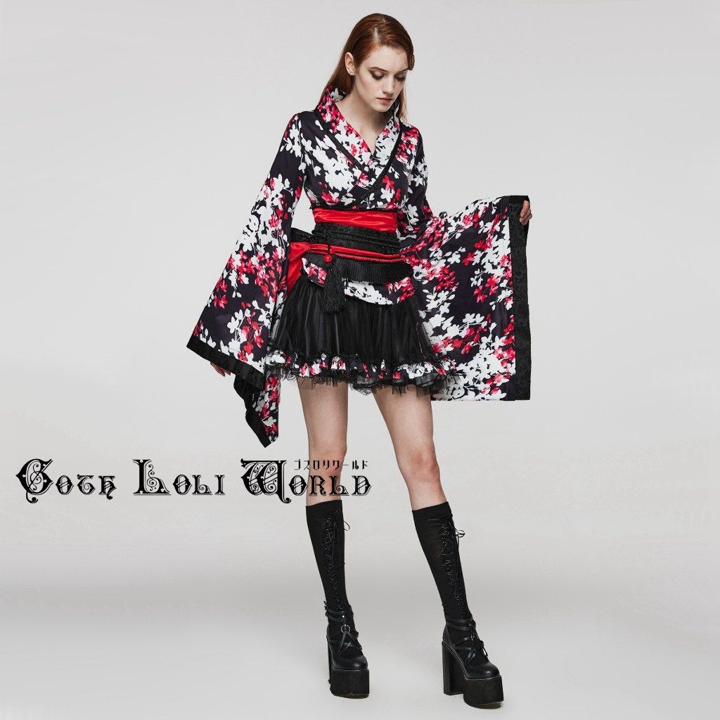 浴衣ドレス ハンドメイド パンク ゴスパンク 浴衣ドレス ハンドメイド パンク ゴスパンク SEASONZ ロリパン