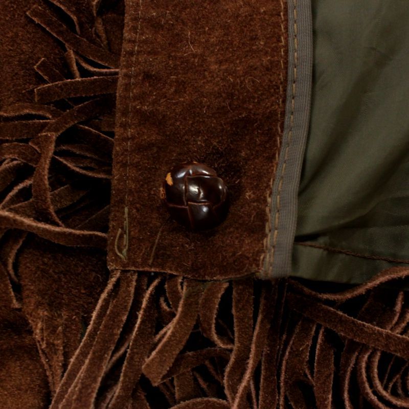 70s vintage フリンジ スエード レザージャケット メンズ XL