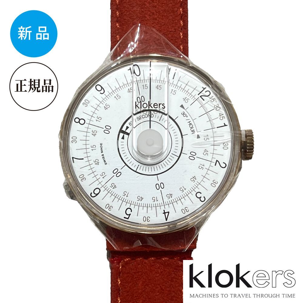 クロッカーズ klokers KLOK-01-D4 白文字盤 黒革ベルト クオーツ