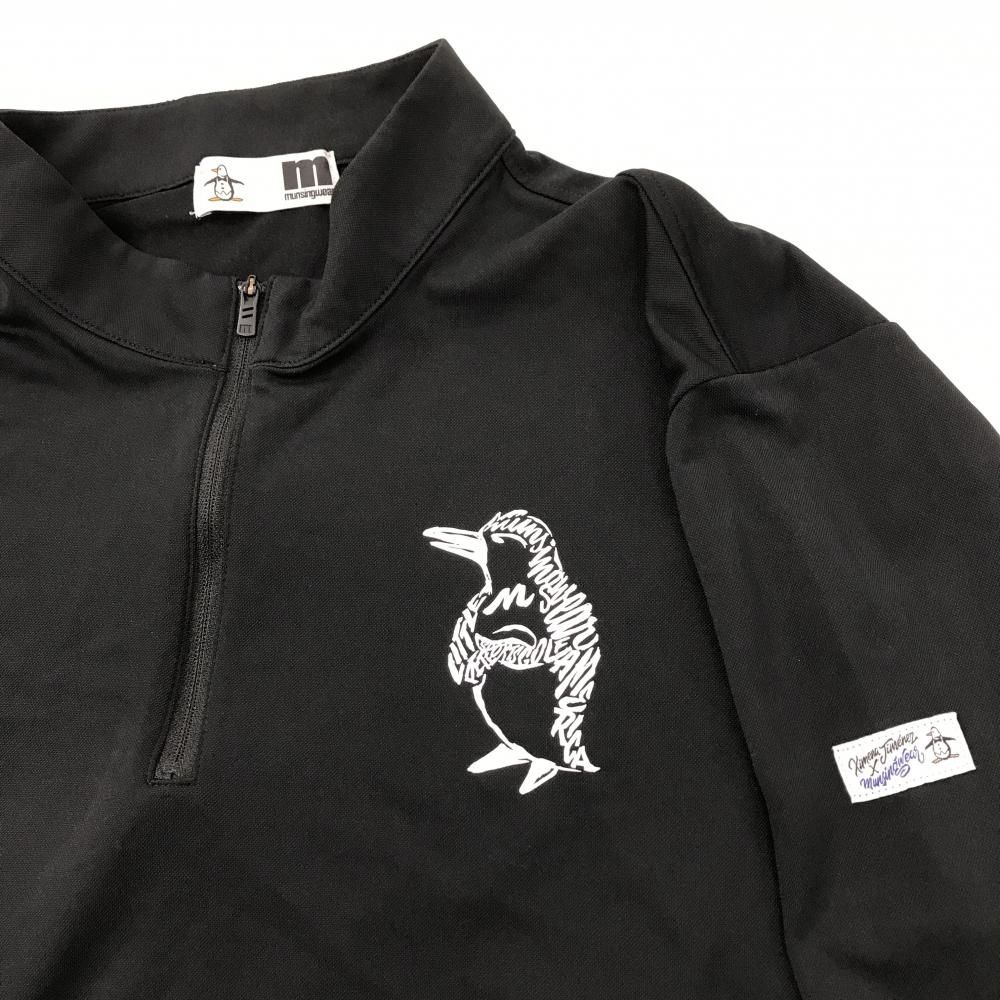 Munsingwear 黒 ゴルフシャツ❤️ひなペンギン　3L 近年物　極美品レア Munsingwear 黒 ゴルフシャツ❤️ひなペンギン 3L 近年物 極美品