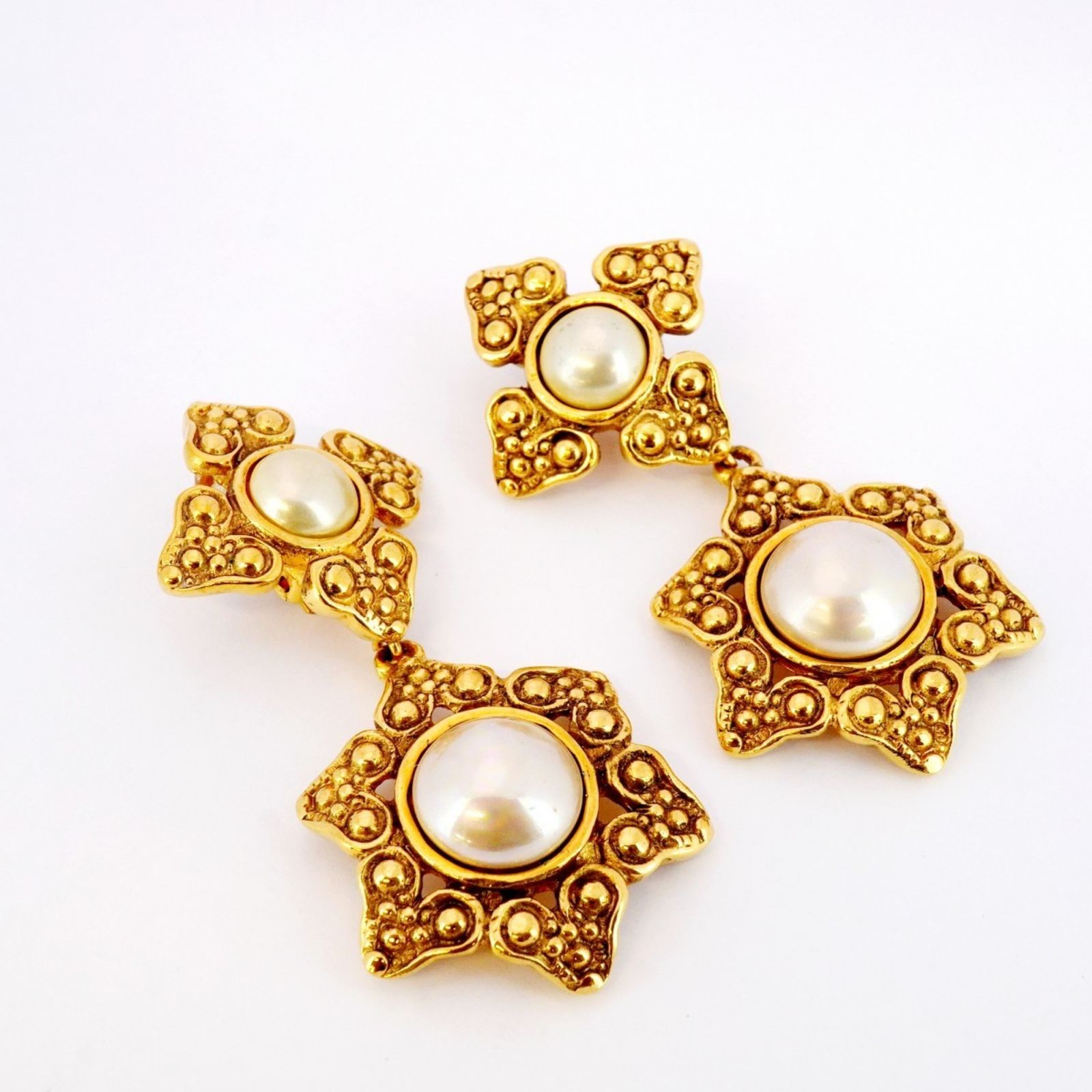 シャネル Chanel シャネル イヤリング GPメッキ フェイクパール ゴールドレディース