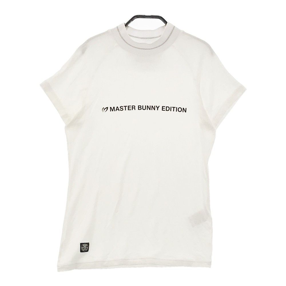 サイズ：0 MASTER BUNNY EDITION マスターバニーエディション 2023年 半袖ハイネックTシャツ  ホワイト系 [240101471256] ゴルフウェア レディース ストスト MASTER BUNNY EDITION マスターバニーエディション 2023年 半袖