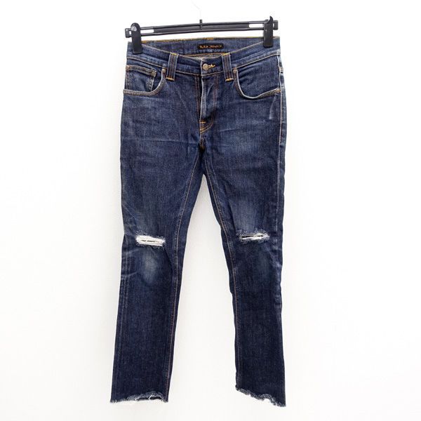 Nudie Jeans / ヌーディージーンズ デニムパンツ/ダメージ加工/スリム/インディゴ/W29  メンズファッション 