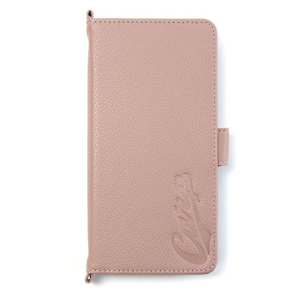 広島東洋カープ 正規品 AQUOS sense6 SH-54B ケース 手帳型 [カラー:ピンクベージュ] カープ グッズ デザイン スマホケース 手帳 カバー シンプル PUレザー Lサイズ