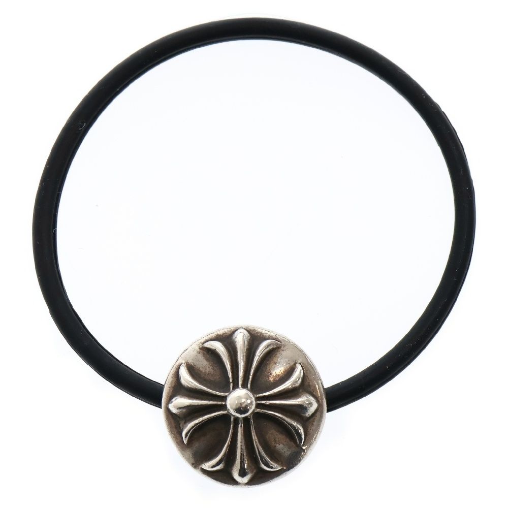 CHROME HEARTS クロムハーツ HAIRBAND クロスボールボタンヘアバンド ヘアゴム シルバー コンチョ シルバー