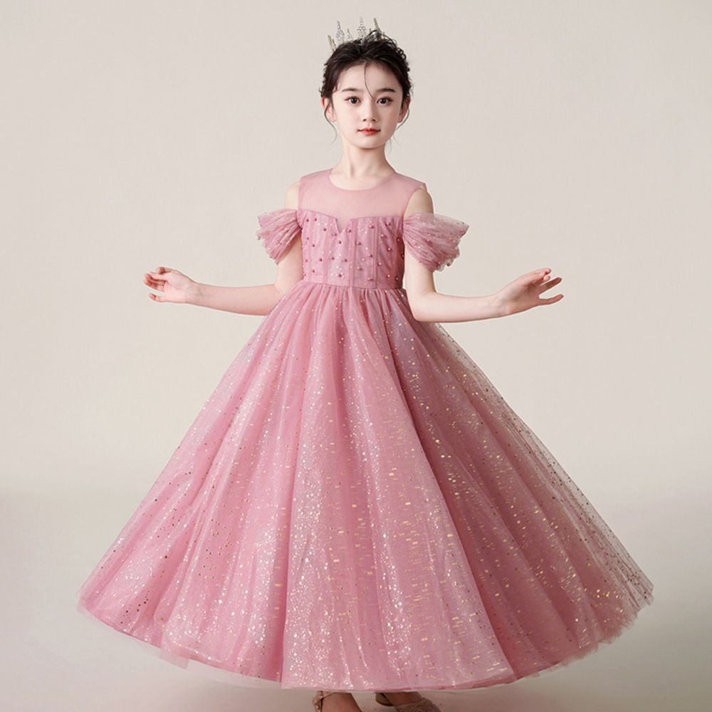 ピンク  120cm  キッズ フォーマル ドレス ロングxjformaldress09 女の子 ドレス 子供服 フォーマル フォーマルドレス フォーマルワンピース ロングドレス 子供ドレス 子どもドレス ジュニア 子ど