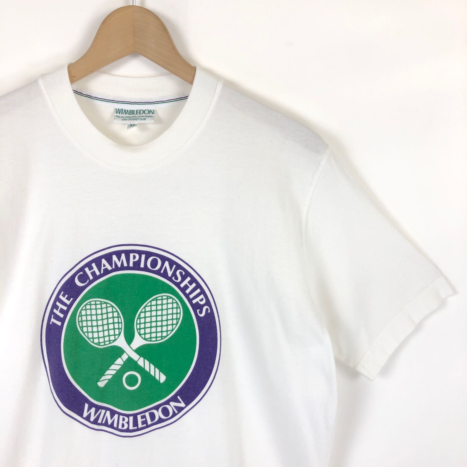 WIMBLEDON ウインブルドン Tシャツ テニス 白 M 古着 中古 n037025