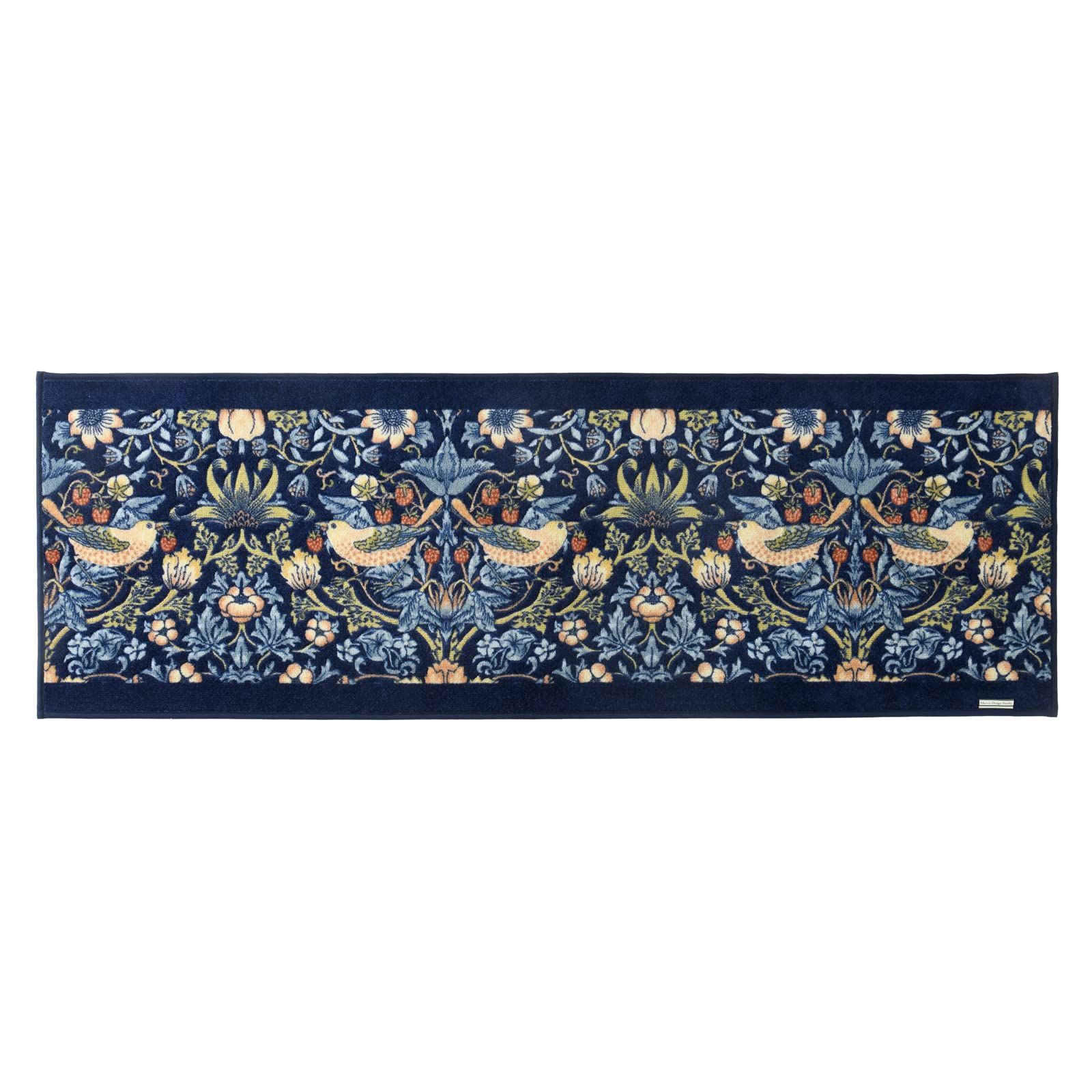 『人気商品』日本製 FT1702A 50×150cm ブルー いちご泥棒 インテリアマット モリスデザインスタジオ studio Design Morris 川島織物セルコン