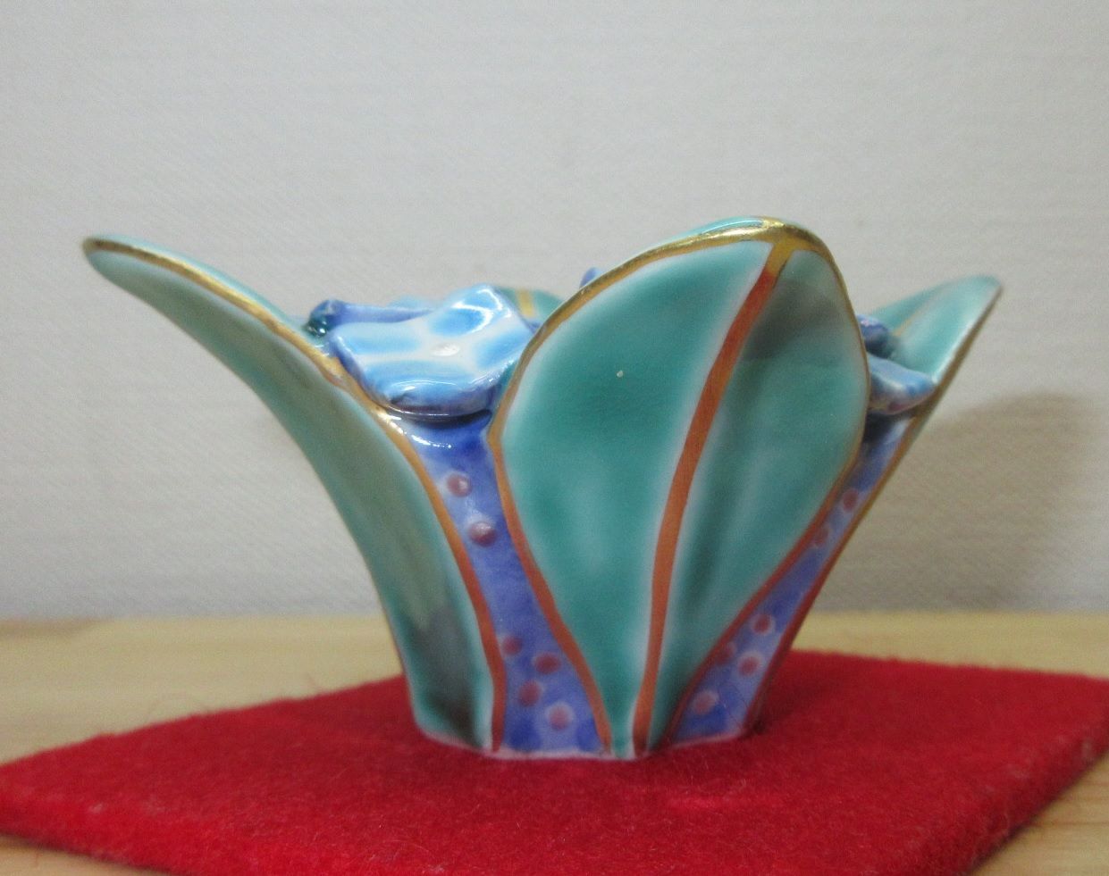 送料込【逢絢亭・新品】茶道具 蓋置 京焼 青楓蓋置 平安昭阿弥 共箱入り 逢絢亭・新品】茶道具 蓋置 京焼 色絵 紫陽花蓋置 平安昭阿弥