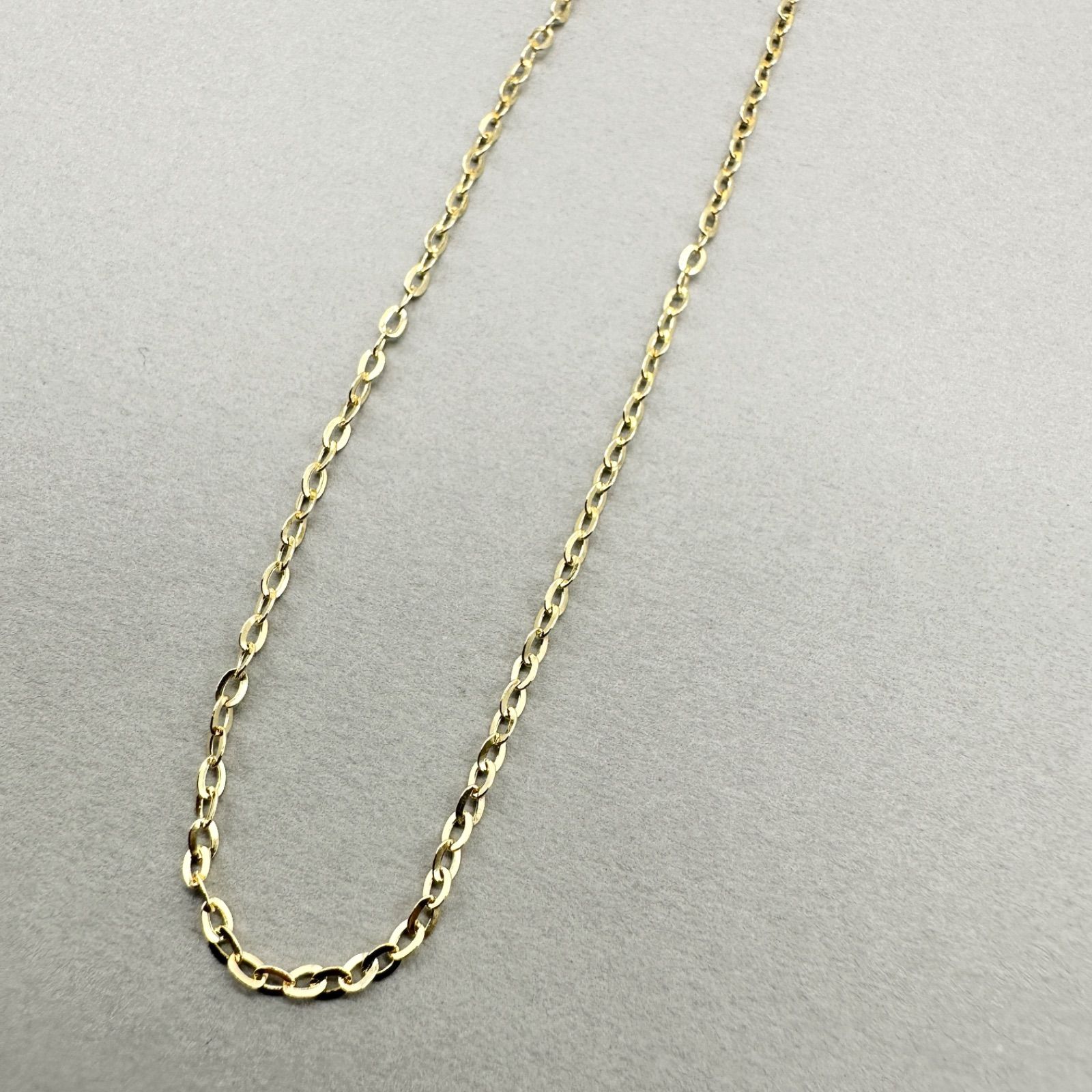 スペシャルセール❗️K18YG カット小豆 ネックレス 50cm カット小豆チェーン ネックレス K18 幅2.4mm 0.82φ 50cm