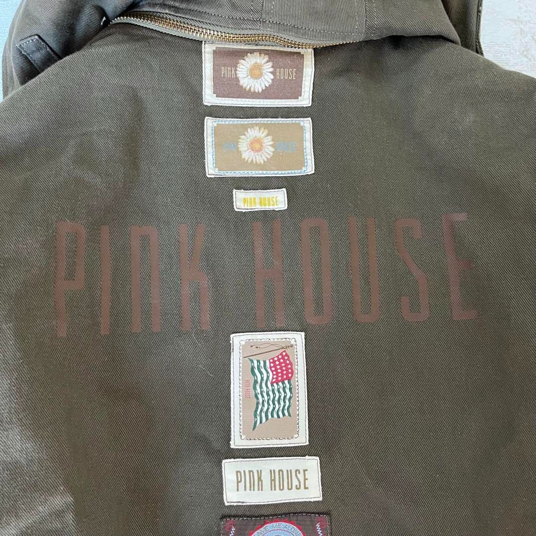 PINK HOUSEピンクハウスワッペンジャンパーブルゾンオリーブ裾 PINK HOUSEピンクハウスワッペンジャンパーブルゾンオリーブ裾
