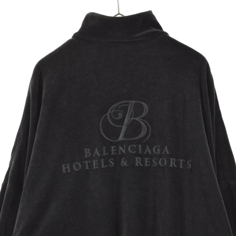 BALENCIAGA (バレンシアガ) 20AW TRACKSUIT ベロアトラックスーツジャケット ブラック 659098 トラックジャケット