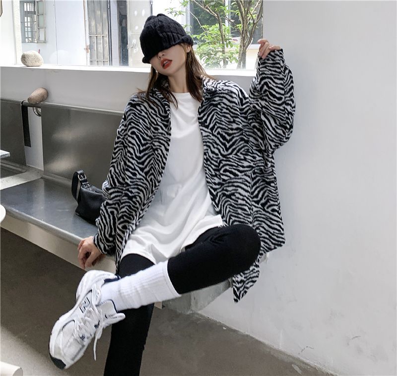 大人気⭐️ゼブラ柄 コートジャケット アニマル柄 オーバーサイズ