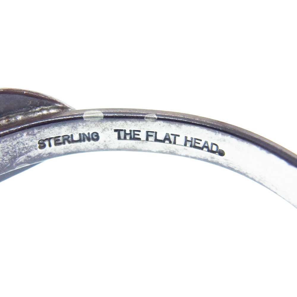 THE FLAT HEAD ザフラットヘッド ブレスレット シルバー フェザー レザー バングル ブラック系 シルバー系