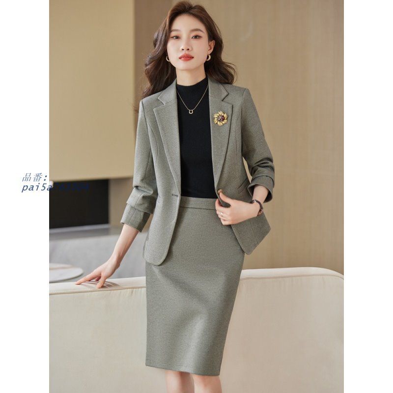 2点セット リクルート レディース セットアップ スカートスーツ フォーマル パンツスーツ セレモニー 通勤 ビジネス オフィス ブラックスーツ pai5a763304 MAAHADDERANG_COM