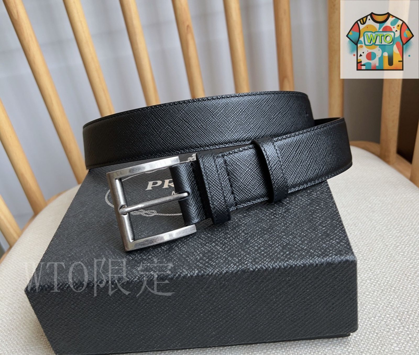 【✨たか✨】　PRADA プラダ　ベルト レザー 三角プレート PRADA プラダ レザー 三角ロゴ ベルト - メルカリ