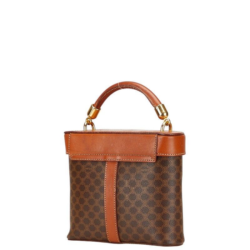 セリーヌ マカダム バニティバッグ ショルダーバッグ 2WAY ブラウン PVC レザー レディース CELINE 243-33923