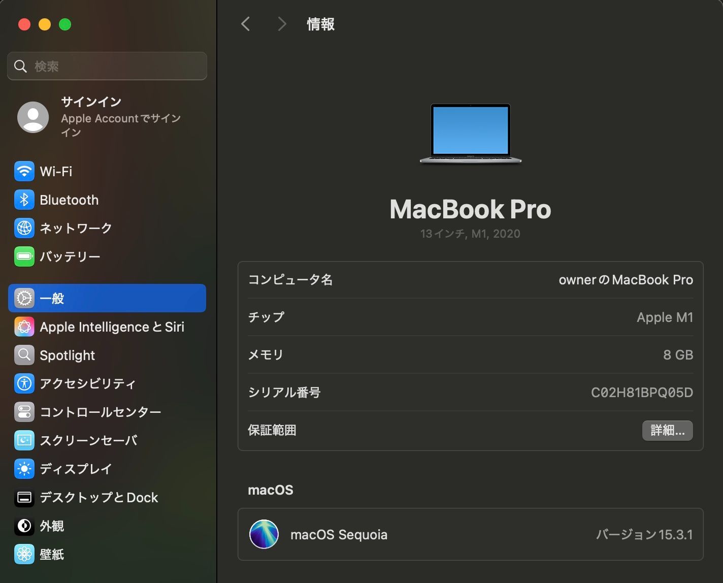 13インチ M1