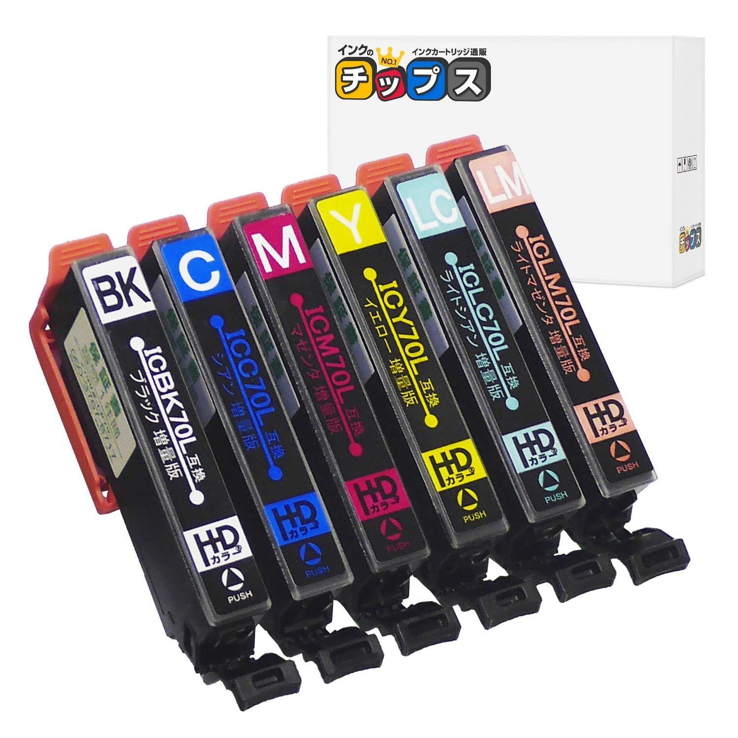 在庫セール】【インクのチップス】 エプソン用 IC70 IC6CL70L 6
