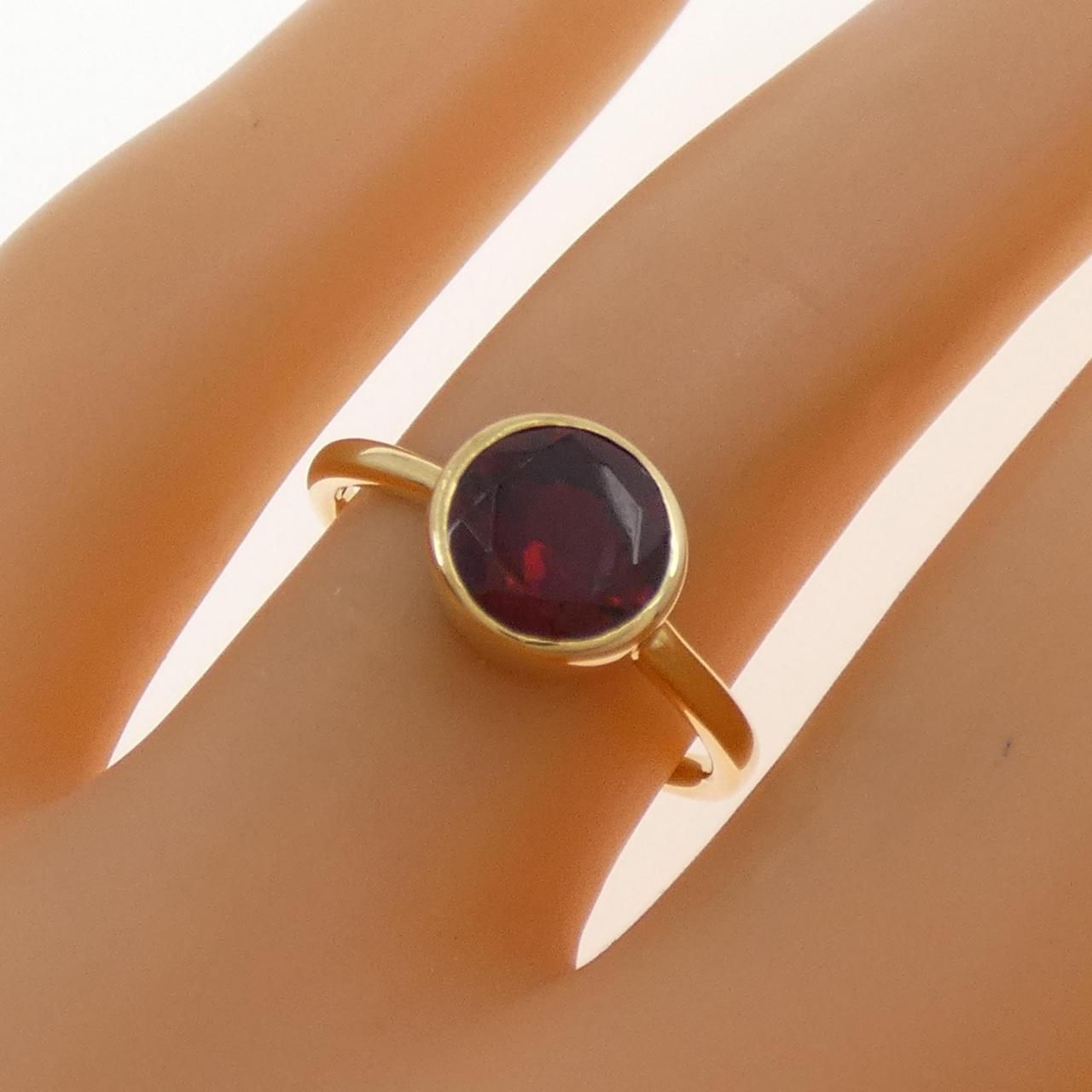 未使用 K18PG ロードライトガーネットリング 約2.60ct 箱・カード付 未使用 K18PG ロードライトガーネットリング 約2.60ct 箱・カード付