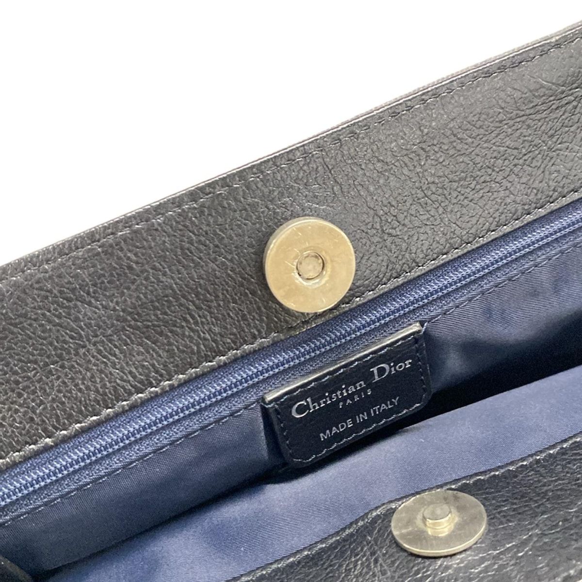 ネイビー×グレー×オレンジ レザー