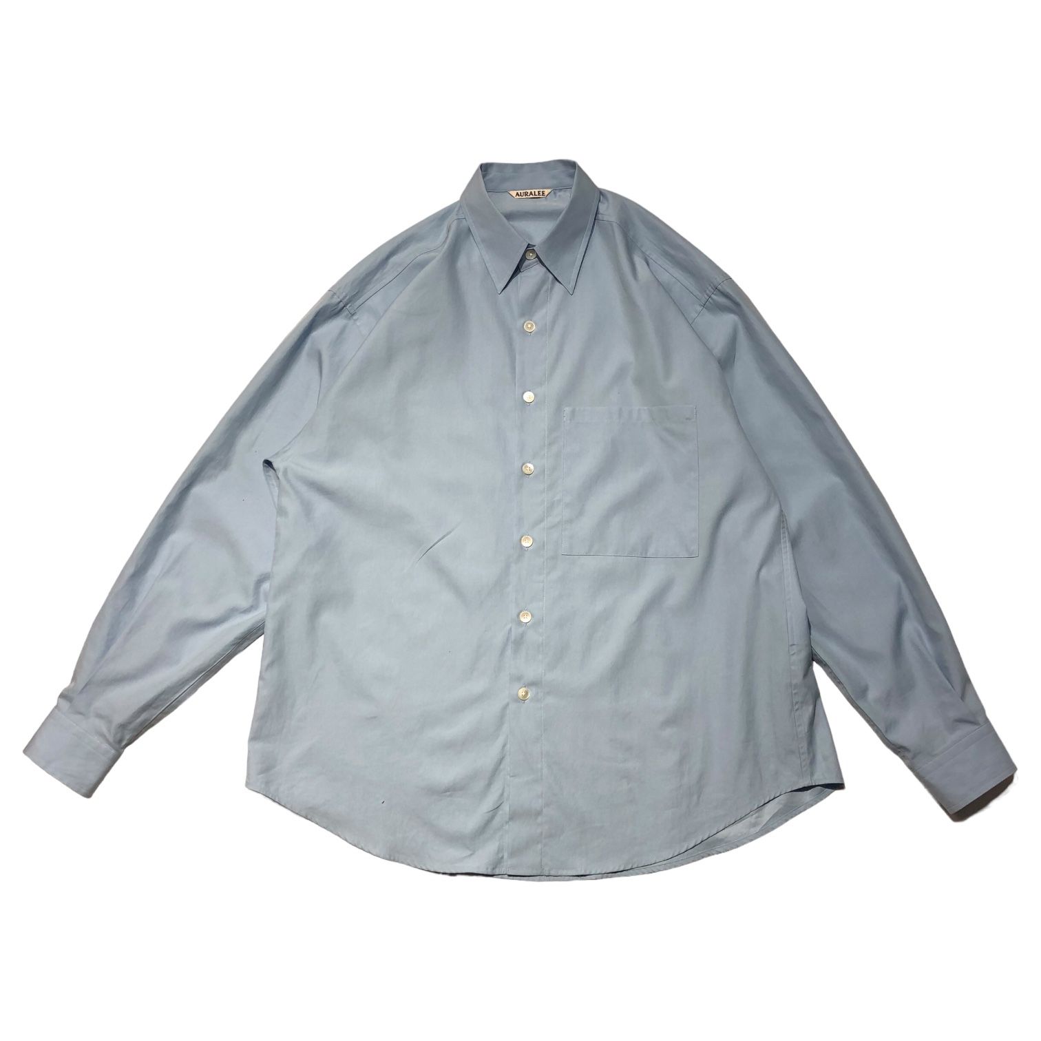 AURALEE(オーラリー) 24SS WASHED FINX TWILL BIG SHIRT ウォッシュド フィンクス ツイル ビッグシャツ  A24SS02TN 3 ブルー 著名人着用・完売品 - メルカリ