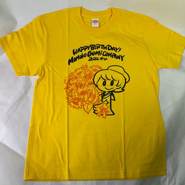 中古】BiSH モモコグミカンパニー生誕Tシャツ黄色Lサイズ