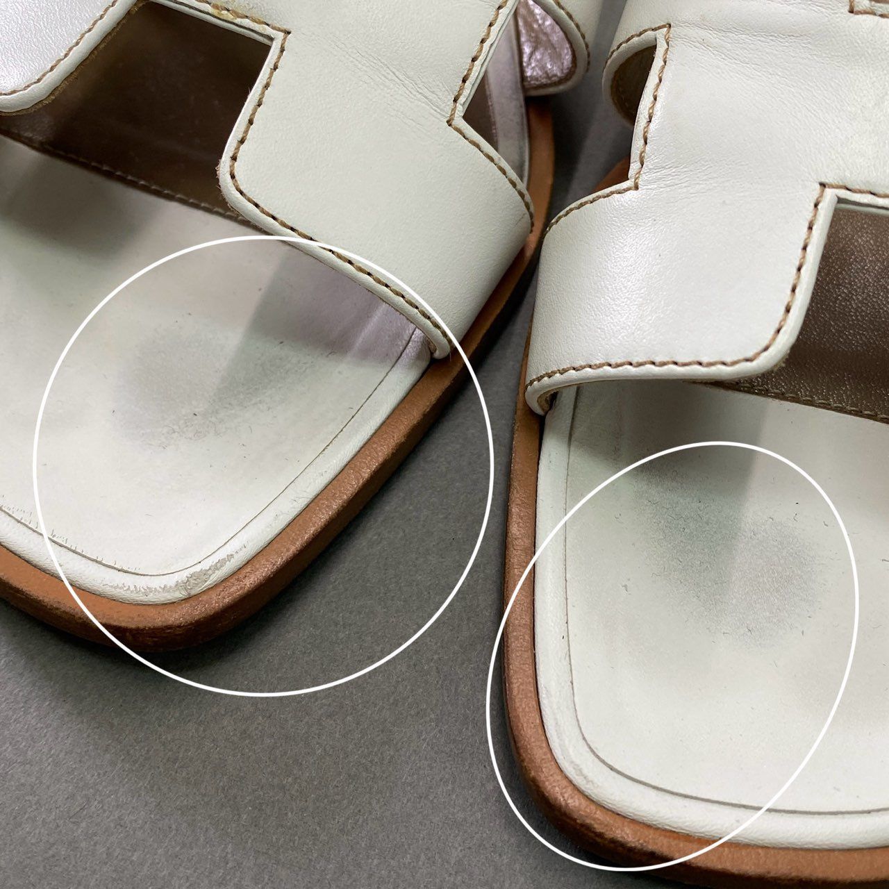 1d11 HERMES エルメス オランH サンダル 37 1/2 / 24.5cm 1d11 HERMES エルメス オランH サンダル 37 1/2 / 24.5cm