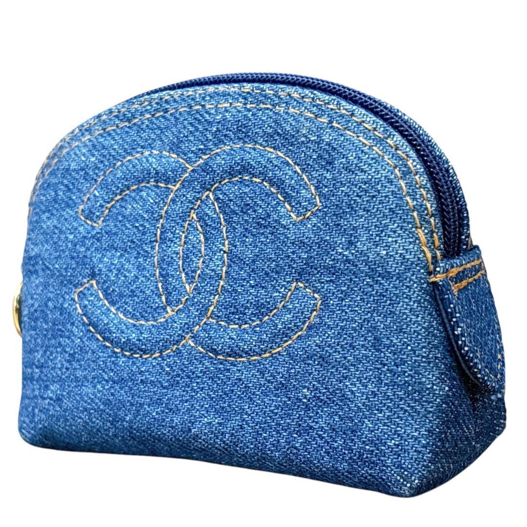 シャネル CHANEL デニム ココマーク 化粧ポーチ ミニポーチ シャネル CHANEL デニム ココマーク 化粧ポーチ ミニポーチ