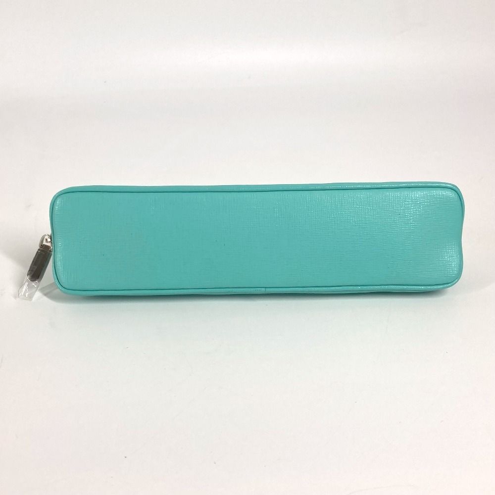 Tiffany &Co. ペンケース TIFFANY&Co. ティファニー ペンケース ロゴ レザー ブルー