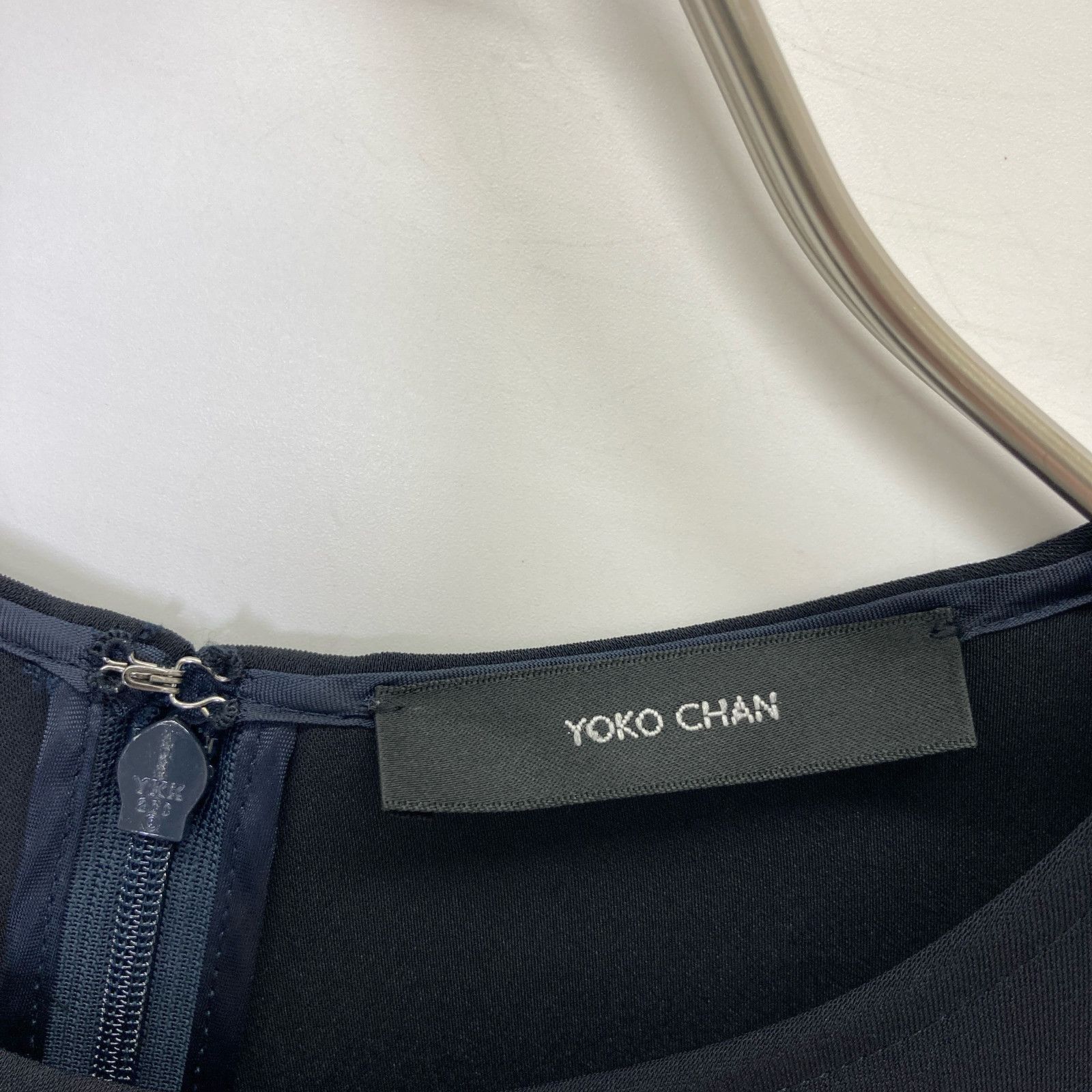 YOKO CHAN ヘムフレアドレス【ネイビー×ホワイト】 ヘムフレアコットンドレス – YOKO CHAN