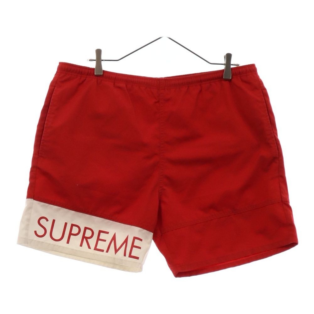 SUPREME (シュプリーム) 16SS Banner Water Short バナーウォーターショーツ ハーフパンツ レッド