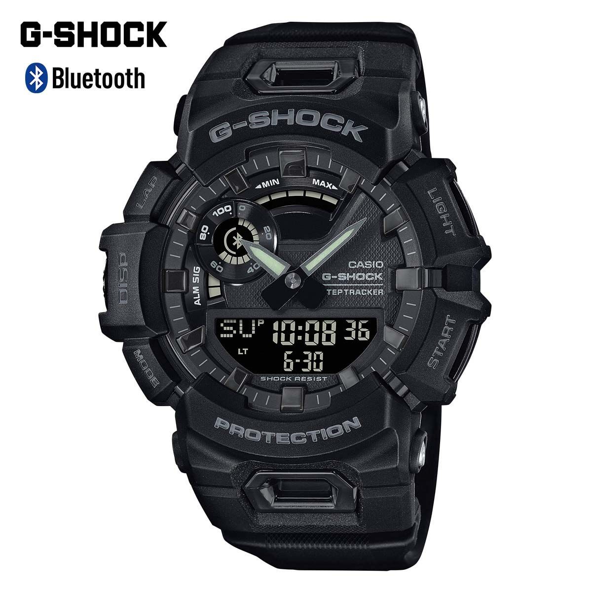 G-SHOCK ジーショック アプリ対応 スマホ 着信通知 メール通知 LINE通知 CASIO カシオ スマートウォッチ Bluetooth スマホリンク G-SQUAD GBA-900-1A ブラック ワークアウト トレーニング エクササイズ