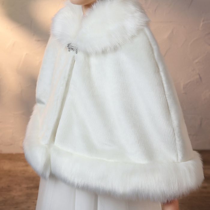  子供ファーボレロ キッズ 女の子 ピアノ発表会ケープ フォーマル ガールズ ふんわり ウェディングショール フェイクファー 音楽会 演奏会 パーディー 七五三 記念撮影用 子供ドレス 春 秋 xzdspva ベビーポンチョ マント ベビー服(~95cm)