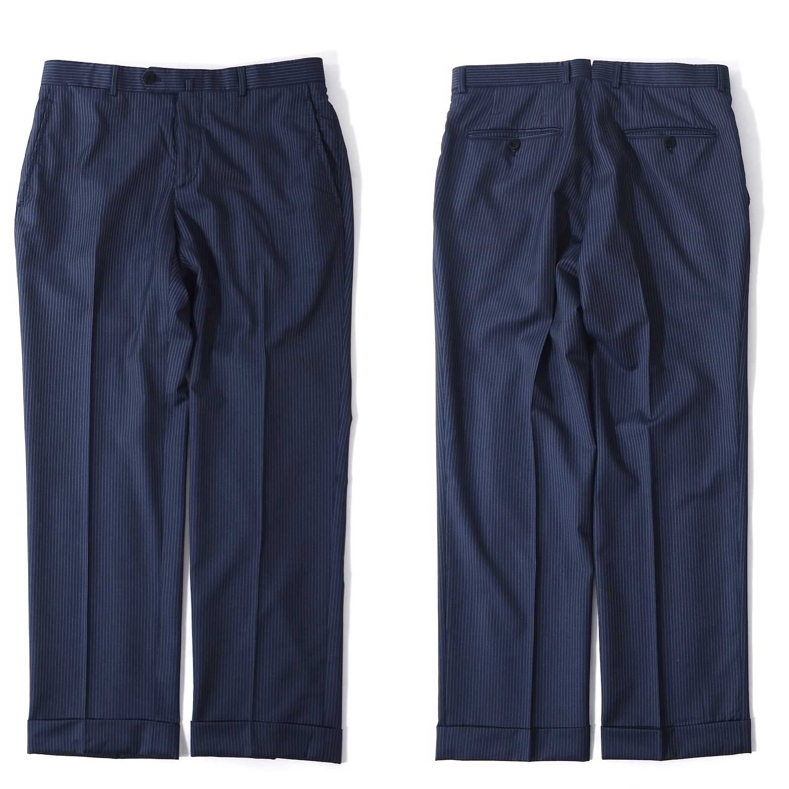 【最高峰】ISAIA スーツセットアップ ネイビー レッドストライプ △良品 イザイア ISAIA イタリア製 ウール セットアップ スーツ