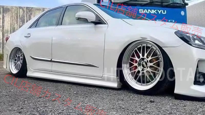 送料無料】202ブラック 塗装済 トヨタ マークX GRX系 サイド