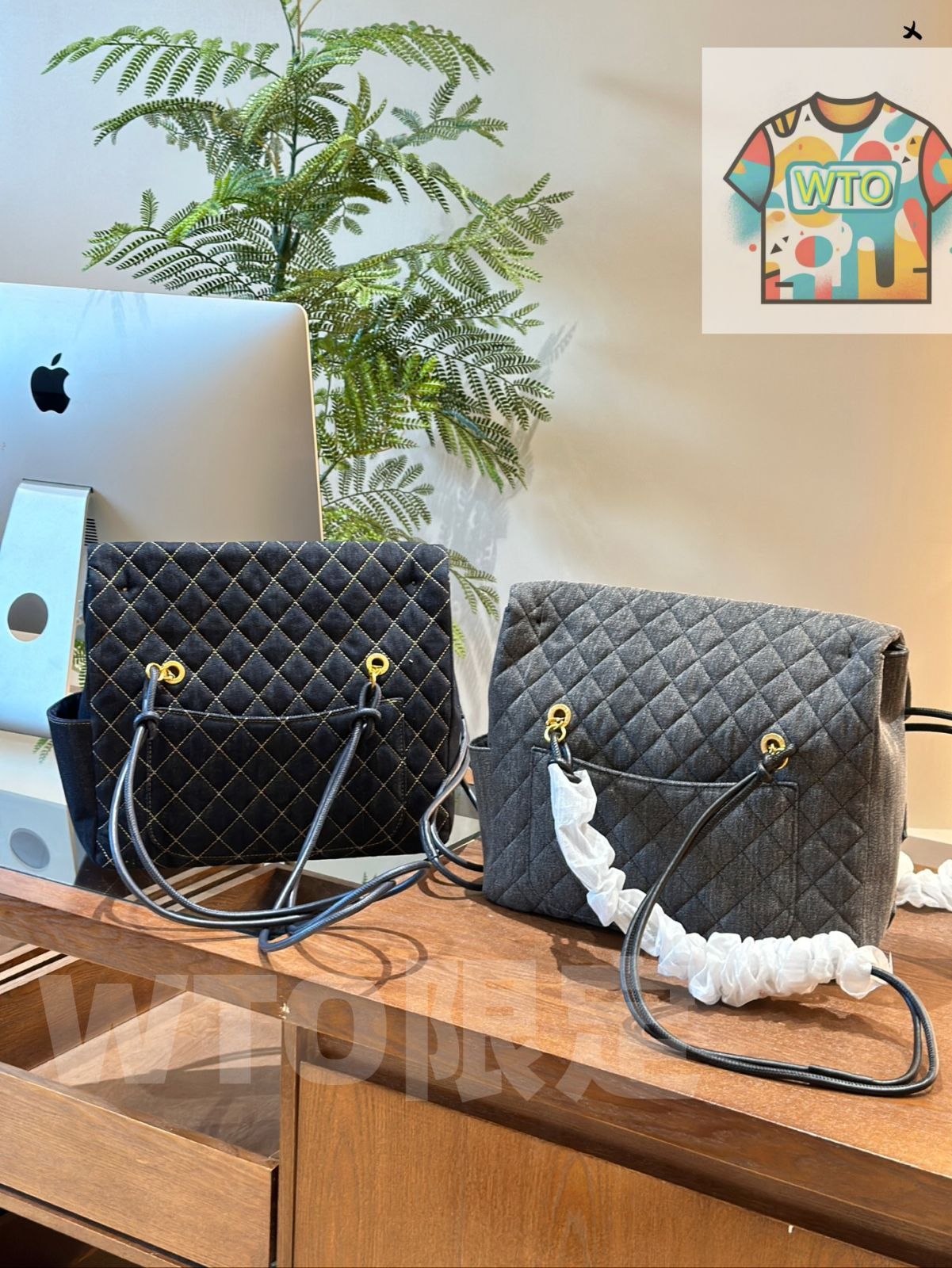今日WTO】Chanel シャネル デニムショルダーバッグ ヴィンテージ