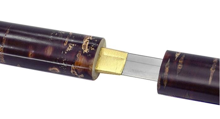 模造刀 仕込み杖 尾形刀剣 ZT-55 座頭市 仕込み杖 楕円桜皮巻 100cm