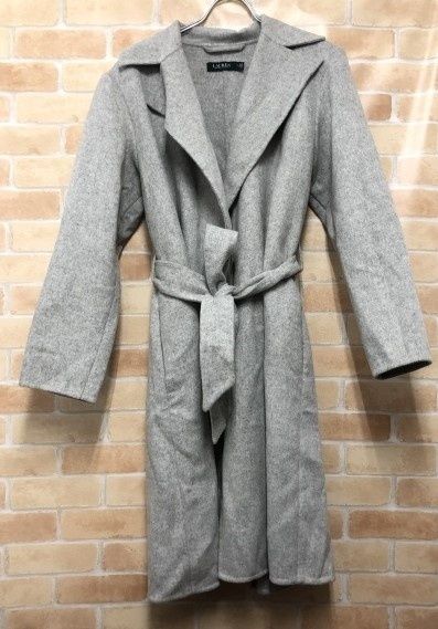 RALPH LAUREN ラルフローレン ウールブレンドロングコート グレー 4 111422822