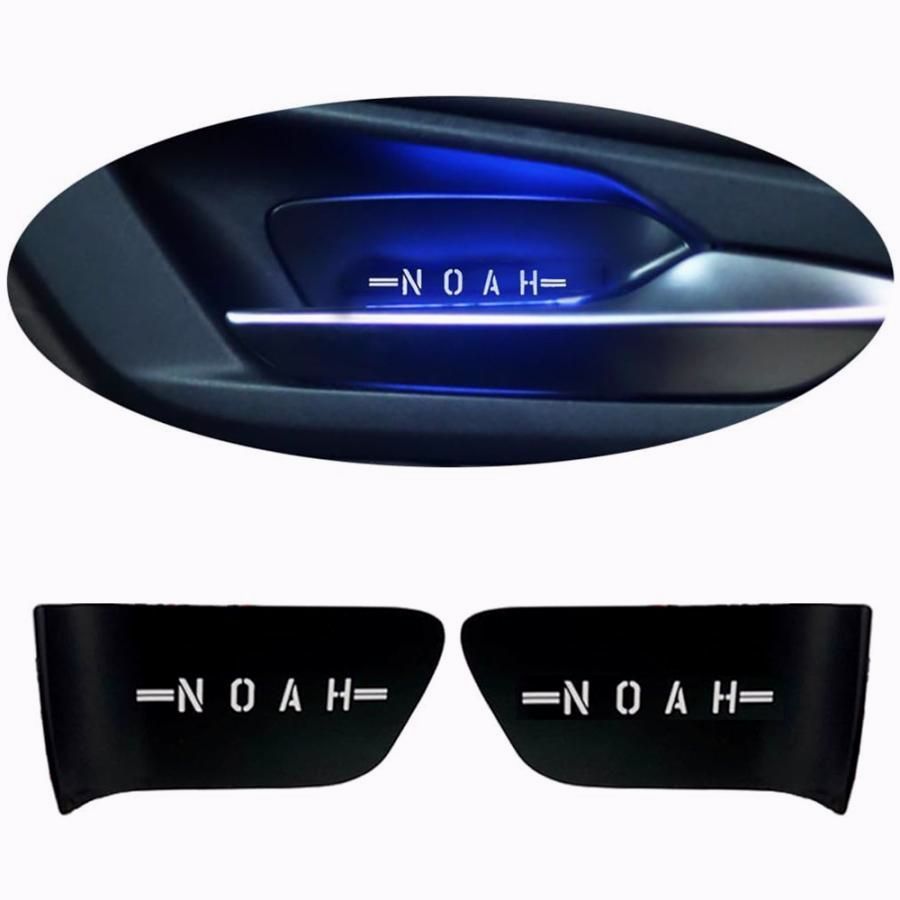 送料無料 トヨタ ノア 80系 設計 インナードアランプ ロゴ発光 LED 7色切り替え ルームランプ 内装 カスタムパーツ 互換品 2枚セット
