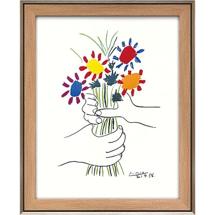 真作】絵画 ミクストメディア 幻想的な月とハイビスカス 和モダン