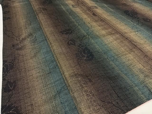 平和屋着物●結城紬　葡萄蔦の葉文　正絹　逸品　AAAT0605zg 平和屋着物○結城紬 葡萄蔦の葉文 正絹 逸品 AAAT0605zg - メルカリ