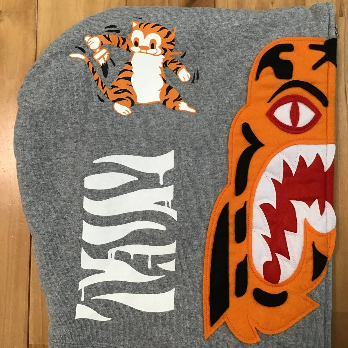 A Bathing Ape フルジップパーカー M グレー　タイガー ☆初期☆ タイガー パーカー Mサイズ グレー tiger full zip