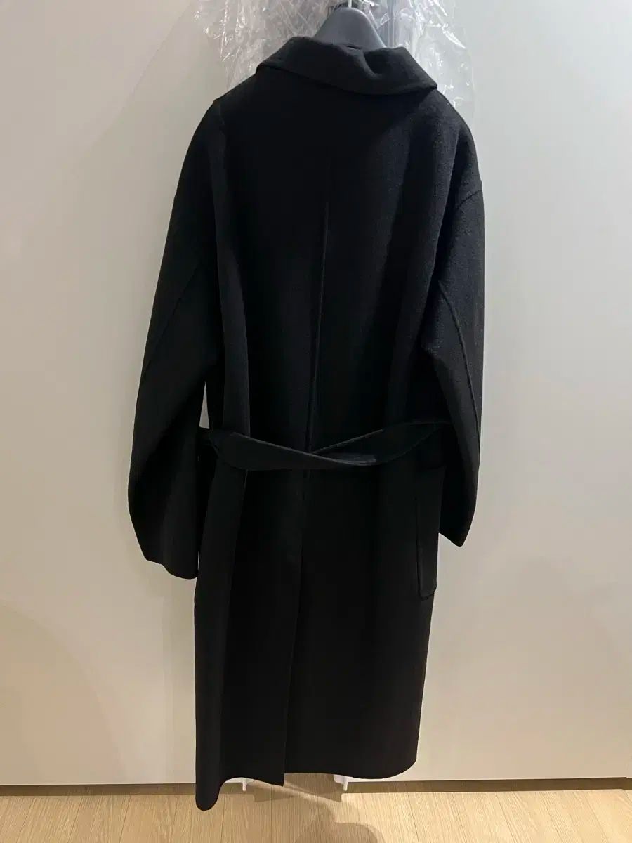 ハンドメイド ウール ロングコート 黒