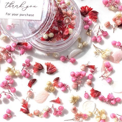 ちびうさ様【ドライフラワー】小花つぼみ mix（674 レジン パーツ ネイル） ちびうさ様【ドライフラワー】小花つぼみ mix（674 レジン パーツ