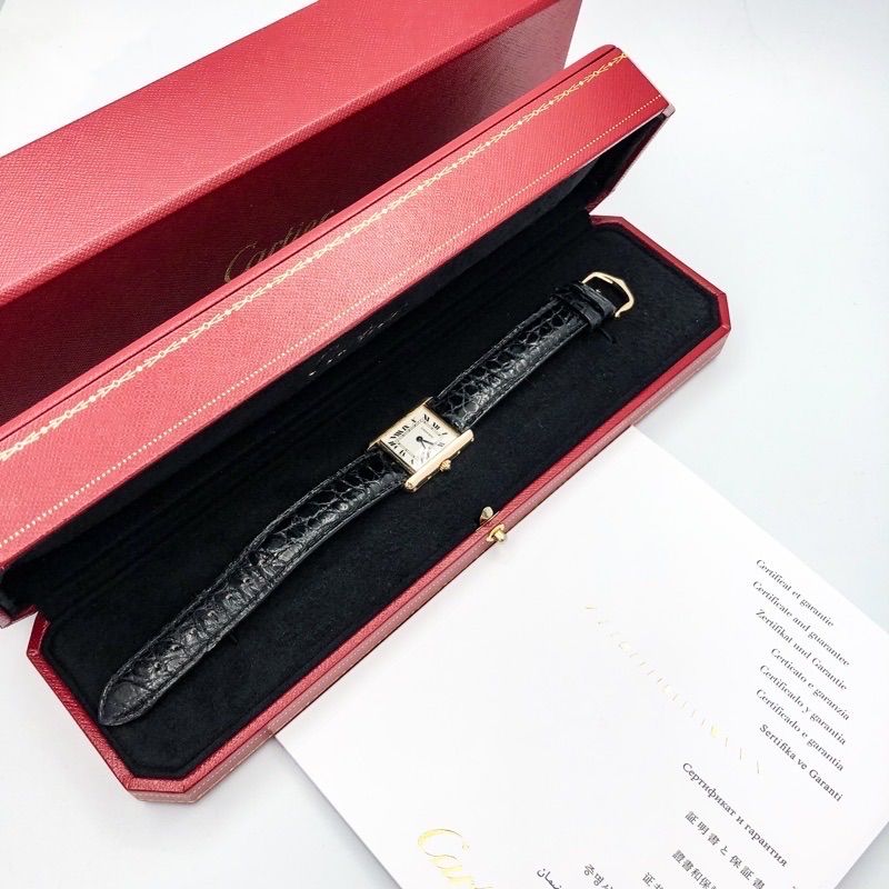 仕上済】カルティエ タンク ルイ SM ローマン K18 レディース 腕時計  