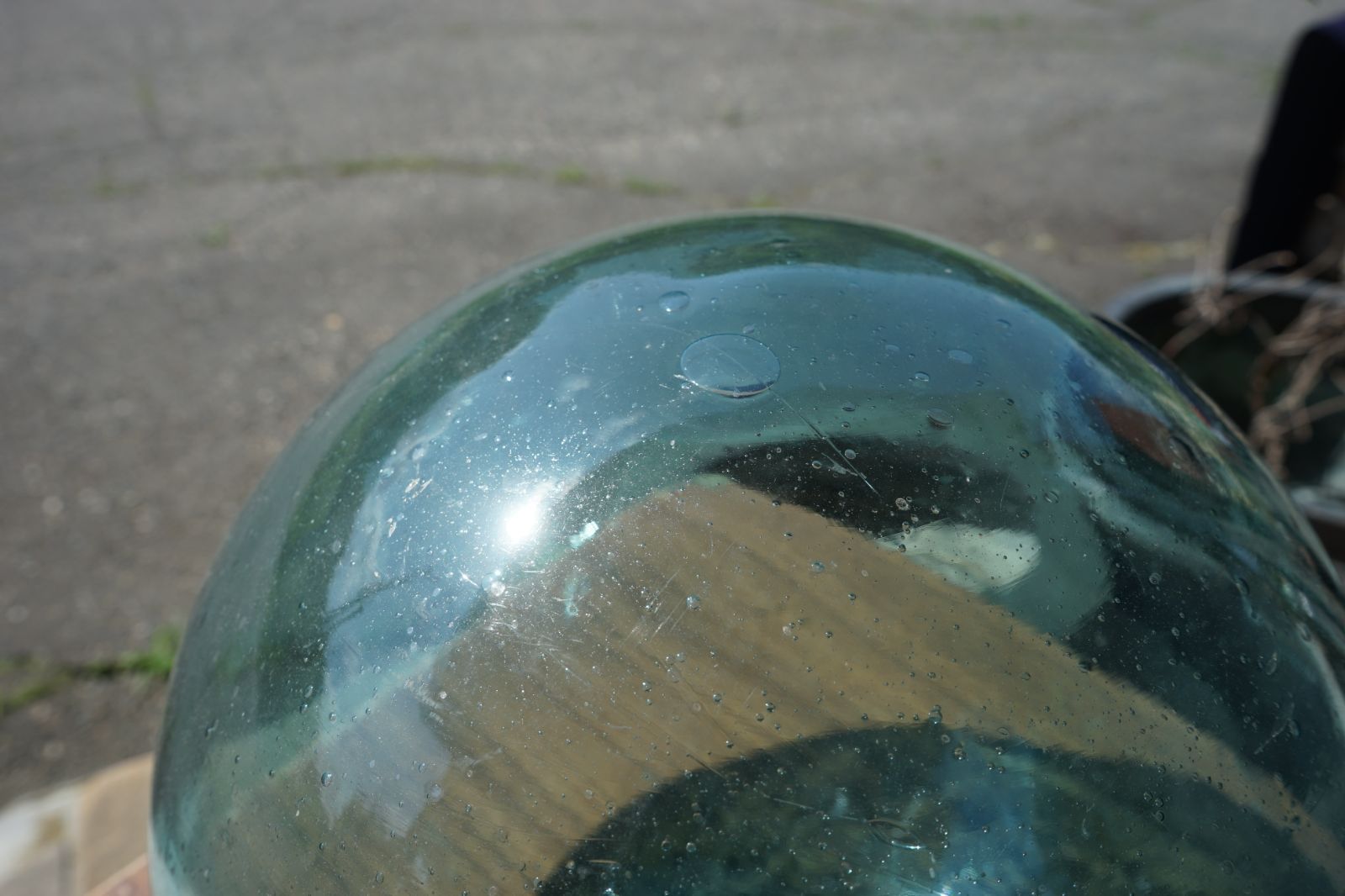 昭和レトロ　ガラス玉　浮玉　 アンティーク ガラスの浮き玉 約40cm 昭和レトロ ガラス玉 浮玉 アンティーク ガラスの浮き玉 約40cm