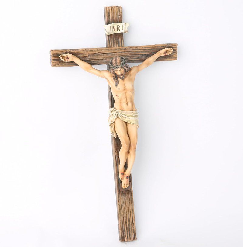 カトリック教会十字架の壁彫刻イエス・キリスト室内装飾品高さ25.4cm