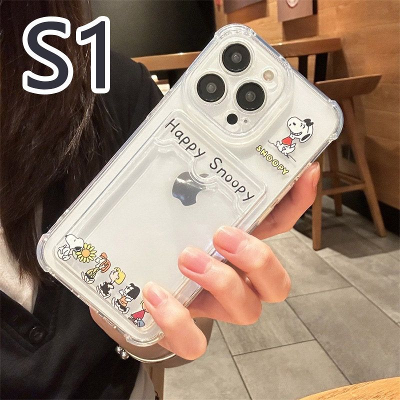 スヌーピー iphone16ケース  シリコンケース 背面カード収納 ss限定入荷